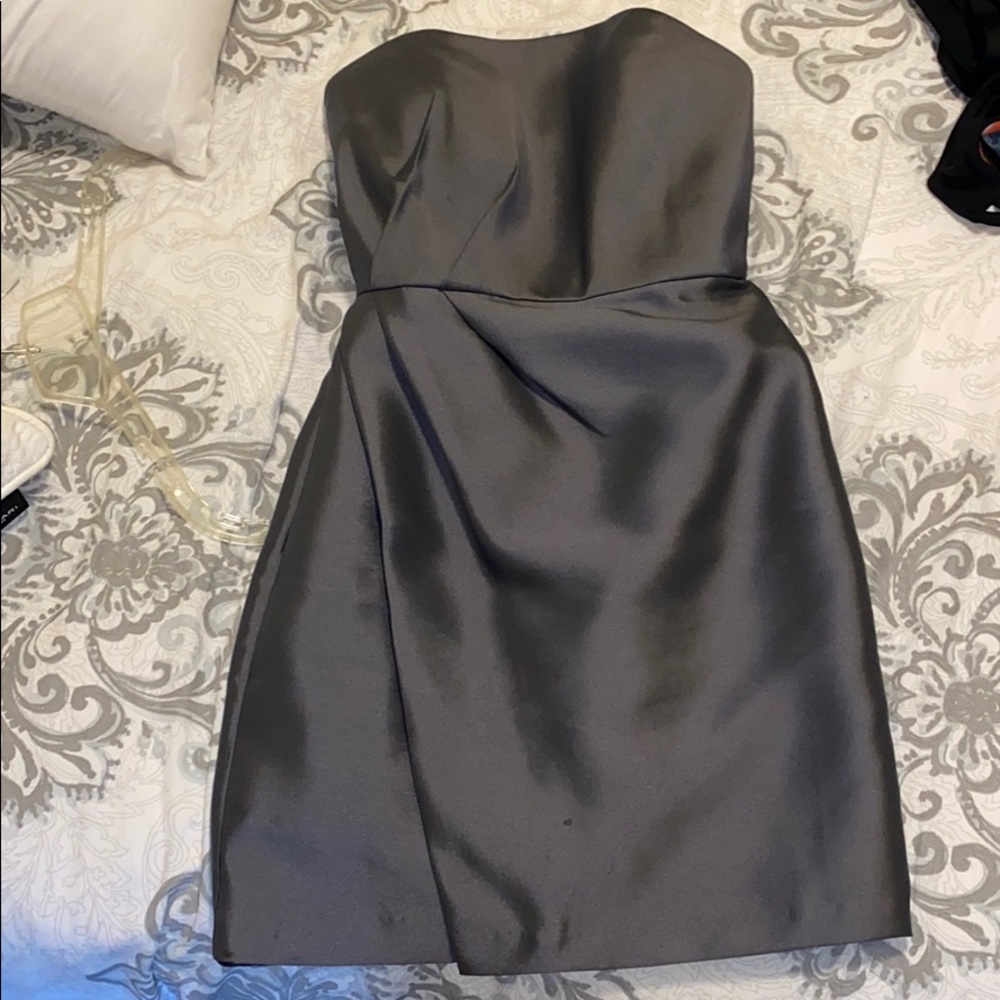 David’s bridal mini silver dress!